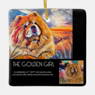 GOLDEN GIRL custom for Joanne ceramic ornament