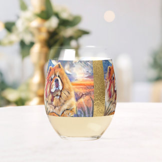 GOLDEN GIRL (GOLD) Chow Stemless Wine Glass