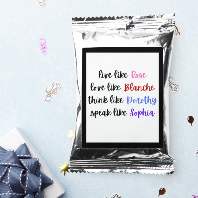 Golden Girls Life Wisdom Typography Coffee Drink Mix (Packets)