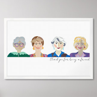 Golden Girls Printed Artwork Framed Art