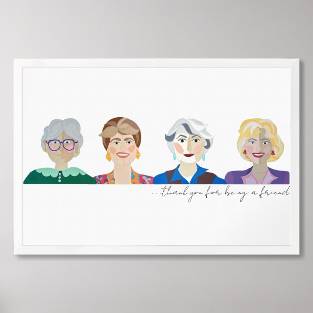 Golden Girls Printed Artwork Framed Art (Framed Front)