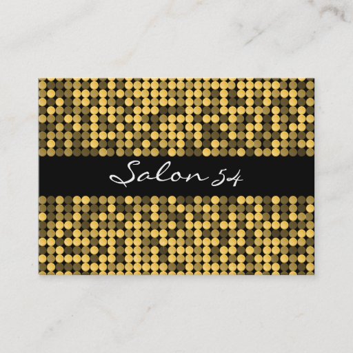 Customizable Golden Glam Business Card