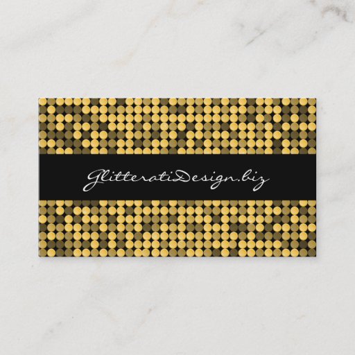Customizable Golden Glam Business Card
