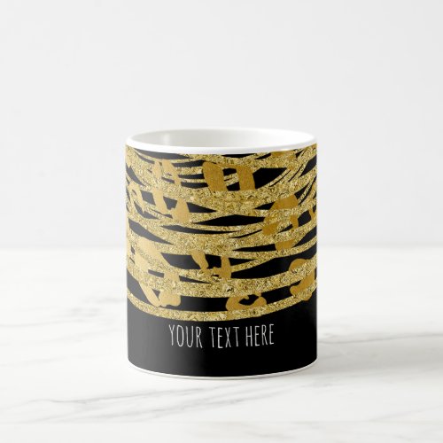 Golden Glam Cheetah Print Exotic Animal Print Coffee Mug