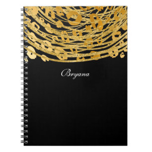 Golden Glam Cheetah Print Exotic Animal Print Notebook