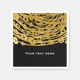 Golden Glam Cheetah Print Exotic Print Party Paper Napkins