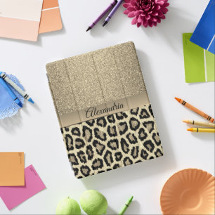Golden Glam Leopard Print iPad Smart Cover