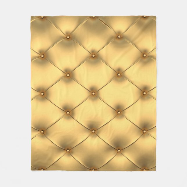 Golden Glamour: Luxurious Interior Decor. Fleece Blanket (Front)