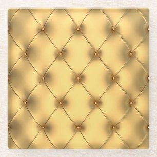 Golden Glamour: Luxurious Interior Decor. Glass Coaster