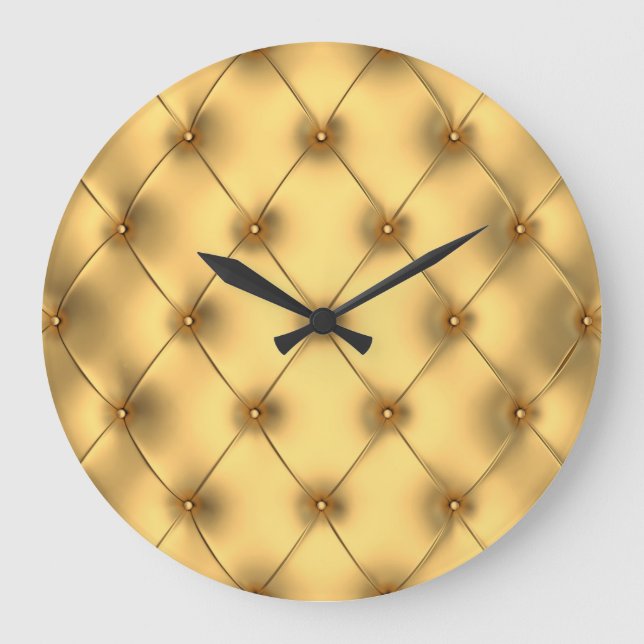 Golden Glamour: Luxurious Interior Decor. Large Clock (Front)