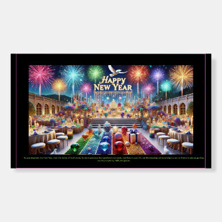 Golden Glamour New Year Celebration Foam Board