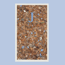 Golden Glass Bronze with Initials Paper Guest Towels