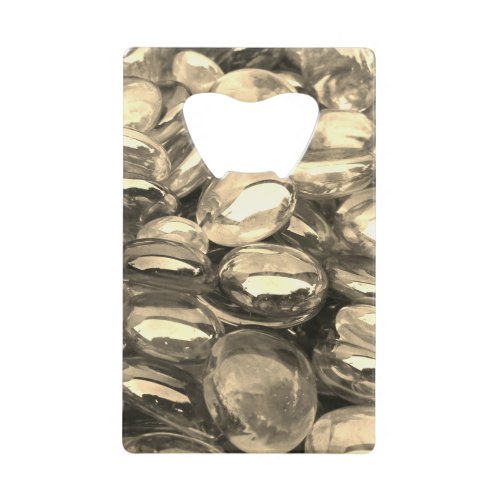 Golden Glass Stones Credit Card Bottle Opener