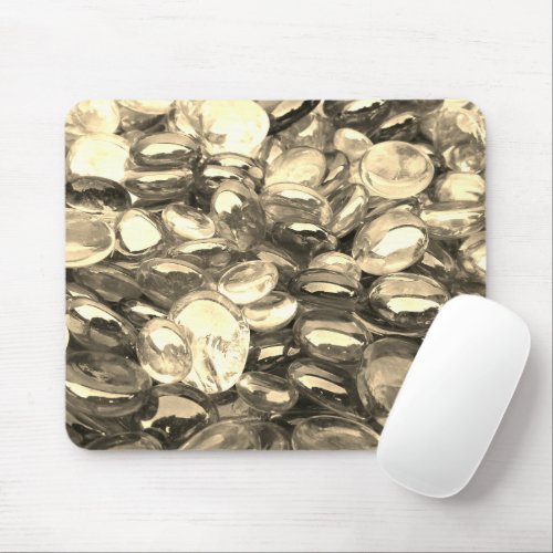 Golden Glass Stones Mouse Pad