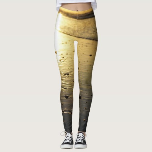 Golden Glassy Sand Leggings