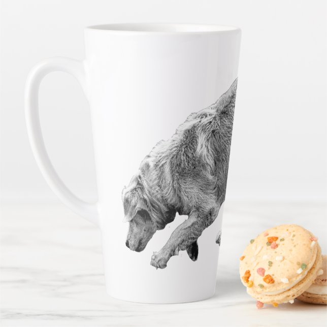 Golden Glide in Soft Winter Tones Latte Mug (In Situ)