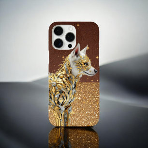 Golden Glimmer Fox iPhone 16 Pro Max Case