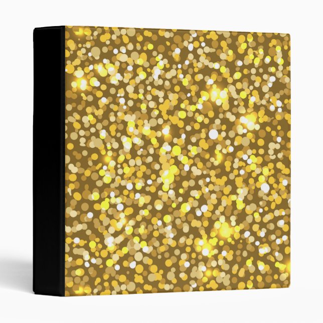 Golden glitter 3 ring binder (Front/Spine)