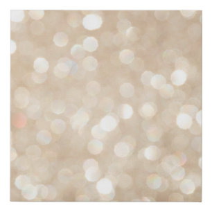 Golden glitter, blurred Christmas background. Faux Canvas Print