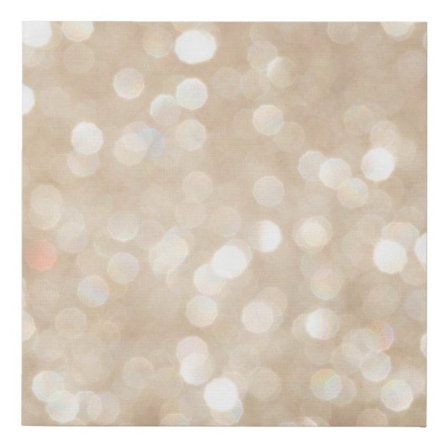 Golden glitter, blurred Christmas background. Faux Canvas Print (Front)