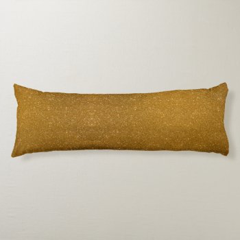 Golden Glitter Body Pillow by hildurbjorg at Zazzle
