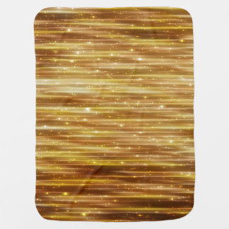 Golden Glitter: Bright Abstract Background. Baby Blanket