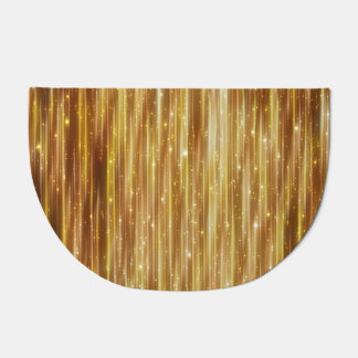 Golden Glitter: Bright Abstract Background. Doormat