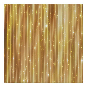 Golden Glitter: Bright Abstract Background. Faux Canvas Print