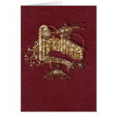 Golden Glitter Christmas - Notecard (Front)