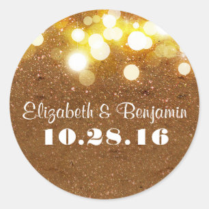 golden glitter confetti string lights stickers