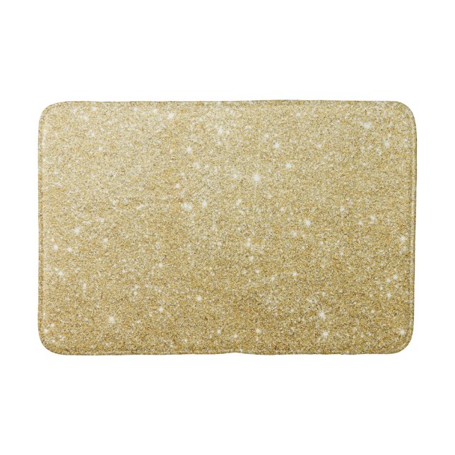 Golden Glitter Diamond Bathroom Mat (Front)