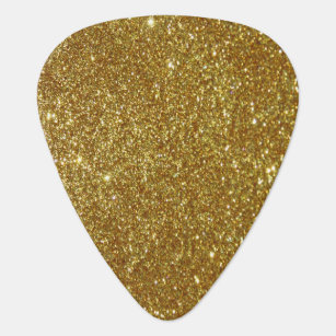 Golden Glitter Digital Print Guitar Pick