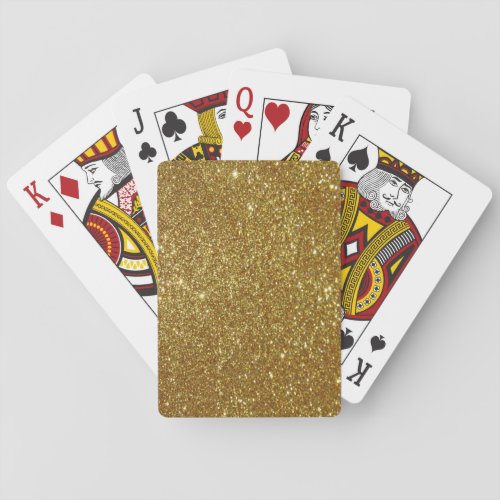 Golden Glitter Digital Print Playing Cards