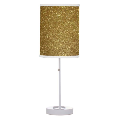 Golden Glitter Digital Print Table Lamp