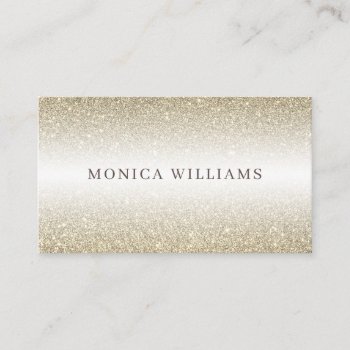 Golden Glitter Faux Texture  Business Card by TwoFatCats at Zazzle