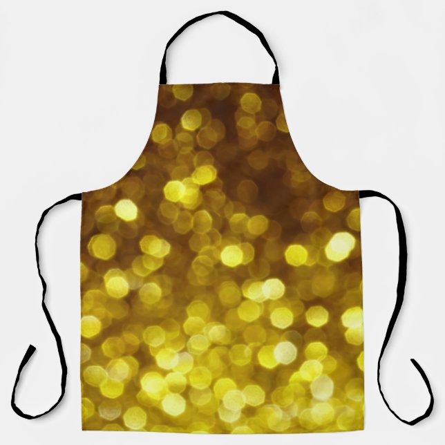 Golden glitter: festive Christmas texture. Apron (Front)