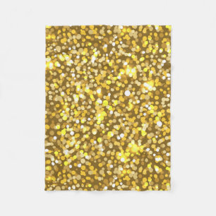 Golden glitter fleece blanket