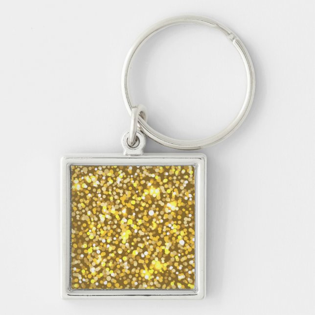 Golden glitter keychain (Front)
