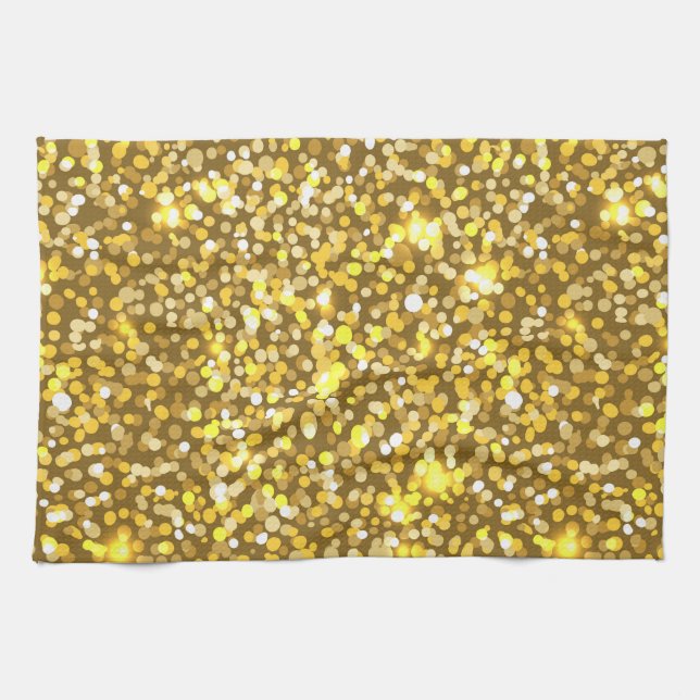 Golden glitter kitchen towel (Horizontal)