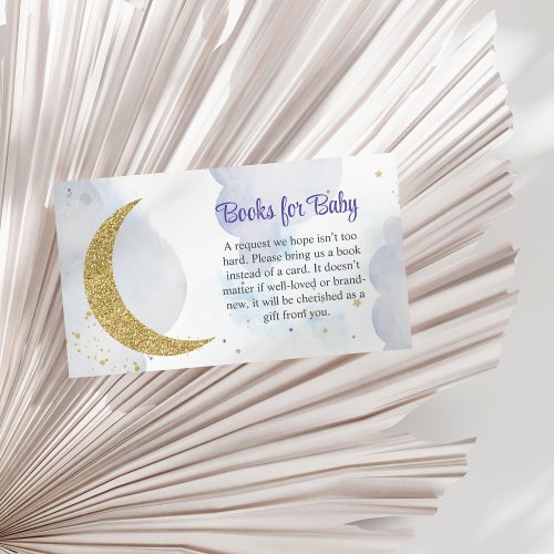 Golden Glitter Moon Books for Baby Enclosure Card