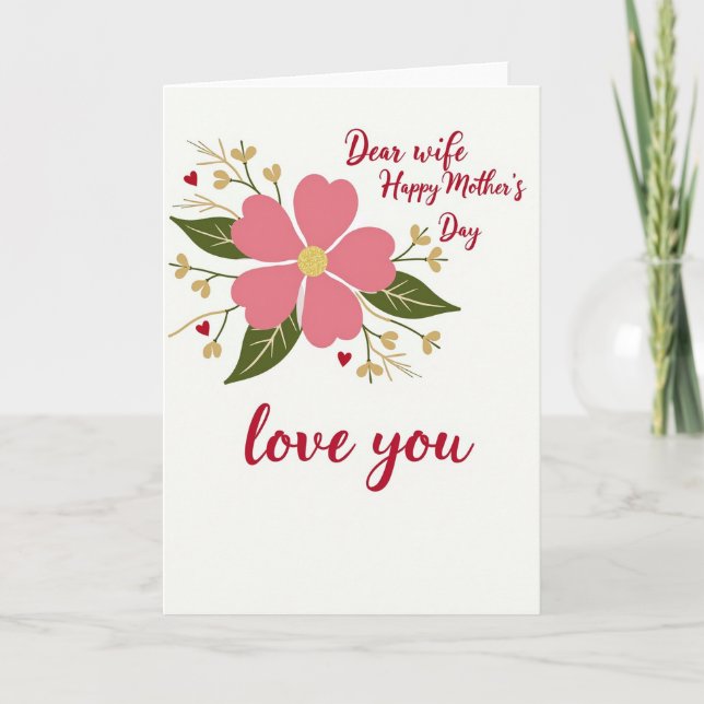 Golden Glitter Mothers Card (Front)