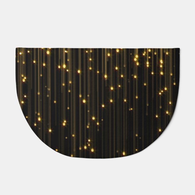 Golden Glitter Rain Light Curtain Doormat (Front)