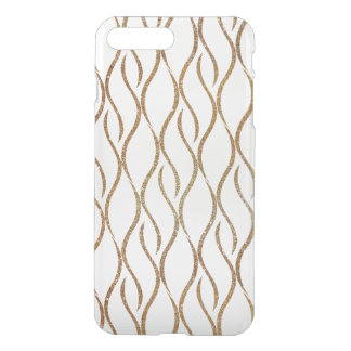 Golden Glitter Ribbons Clear iPhone7 Plus Case