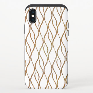 Golden Glitter Ribbons iPhone X Slider Case