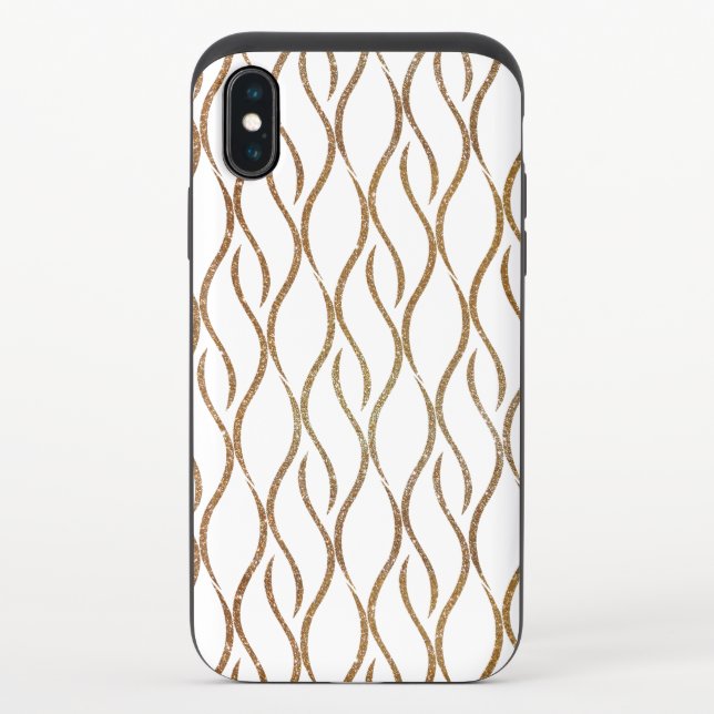 Golden Glitter Ribbons  Uncommon iPhone Case (Back)