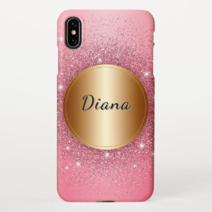 Golden Glitter Ring iPhone XS Max Case