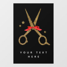 Golden glitter scissors - Hair dresser stylist