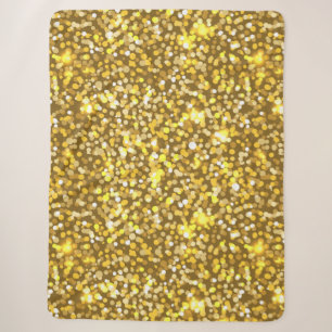 Golden glitter sherpa blanket