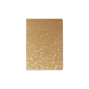 Golden Glitter Sparkle Passport Holder