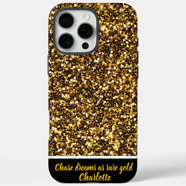 Golden glitter sparkling brightly Case-Mate iPhone case (Back)
